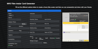 Fake Avatar Card Generator