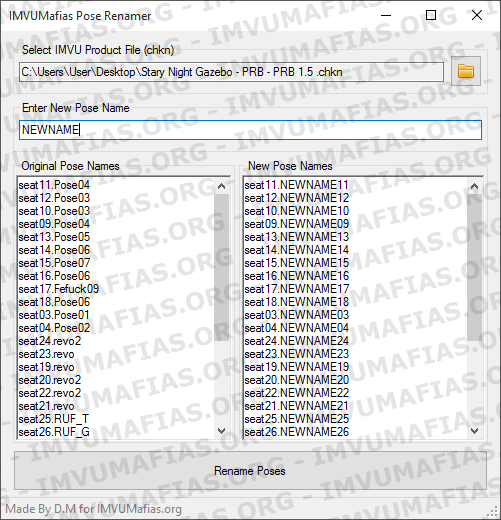 IMVU Pose Renamer